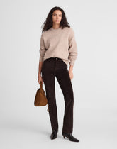 The Longline Straight Pant in Corduroy BLACK WALNUT
