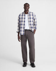 Pleated Twill Trousers SOFT CHARCOAL
