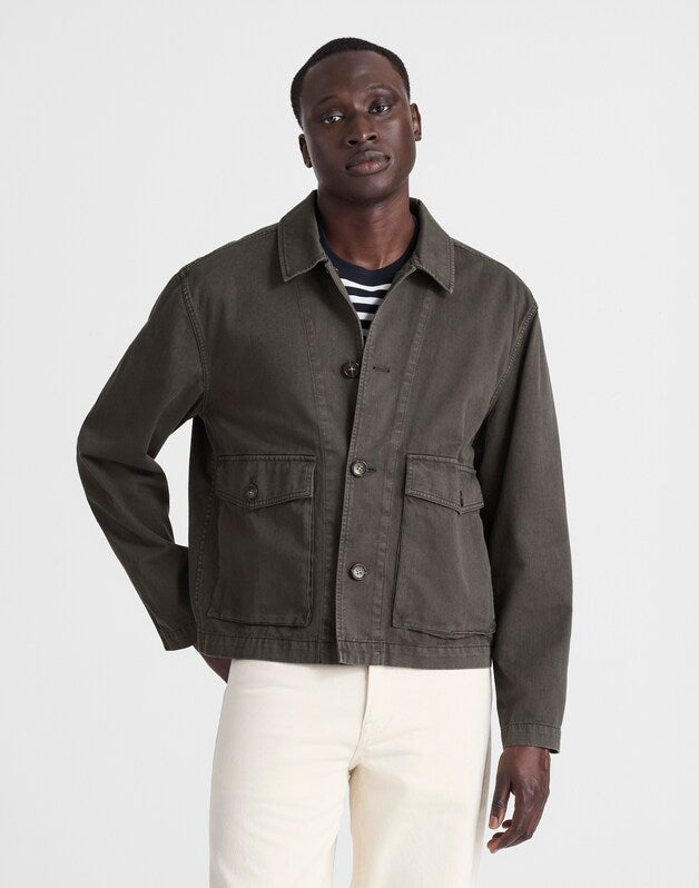 Patch-Pocket Work Jacket SOFT CHARCOAL