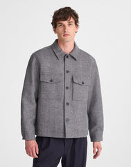 Shirt-Jacket in Italian Wool HTHR GREY