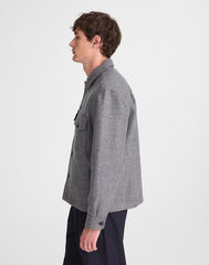 Shirt-Jacket in Italian Wool HTHR GREY