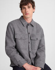 Shirt-Jacket in Italian Wool HTHR GREY