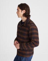 Zip-Front Jacket in Japanese Flannel OMBRE CHECK