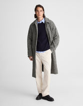 Balmacaan Overcoat in Italian Tweed BLACK MULTI