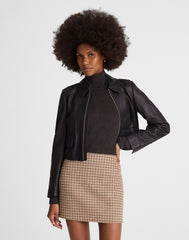 Double-Faced Mini Skirt DARK COCOA