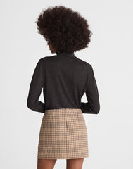 Double-Faced Mini Skirt DARK COCOA