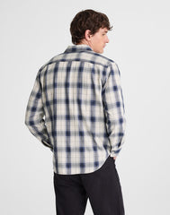 Lightweight Flannel Button-Up Shirt OATMEAL