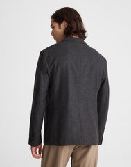 Unstructured Houndstooth Blazer CHARCOAL