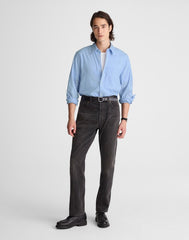 Cotton Poplin Button-Up Shirt FRENCH BLUE
