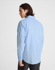 Cotton Poplin Button-Up Shirt FRENCH BLUE
