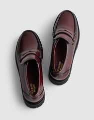 G.H.BASS Grace Super Lug Loafers WINE