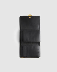 The Sculpted Metal Trifold Wallet TRUE BLACK
