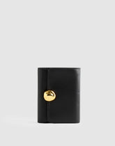 The Sculpted Metal Trifold Wallet TRUE BLACK