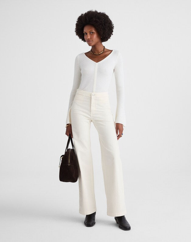 The Wide-Leg Pant in Corduroy VINTAGE IVORY