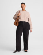The Plus Wide-Leg Jean in Super Stretch Denim BLACK FROST