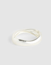 Sculpted Chunky Bangle LIGHT SILVER OX