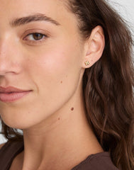 Demi-Fine Mini Dotted Stud Earrings 14K GOLD
