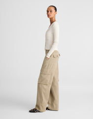 Utility Wide-Leg Trousers COASTAL DUNE