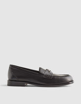 The Grayson Penny Loafer in Leather TRUE BLACK