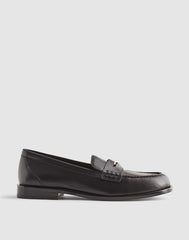 The Grayson Penny Loafer in Leather TRUE BLACK
