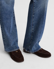 The Grayson Penny Loafer in Suede DARK CAROB