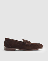 The Grayson Penny Loafer in Suede DARK CAROB