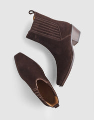 The Ingrid Chelsea Boot in Suede DARK CAROB