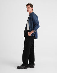 Pleated Trousers in Corduroy WASHED BLACK