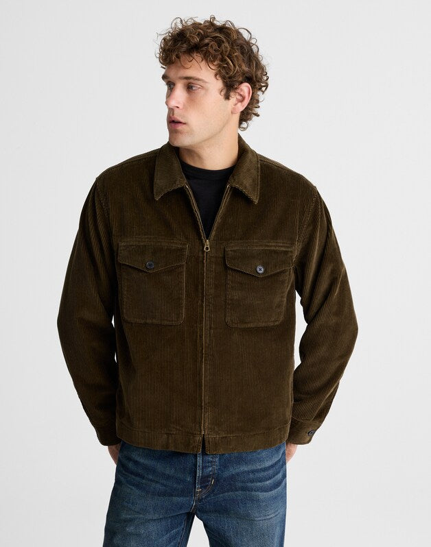 Zip-Front Jacket in Corduroy EXPEDITION GREEN