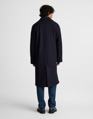 Officer Coat in Italian Melton Wool Blend DARK NAVY