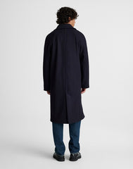 Officer Coat in Italian Melton Wool Blend DARK NAVY