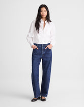 Pieced Barrel-Leg Jeans in McKinney Wash MCKINNEY WASH