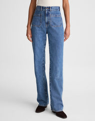The Cleo Straight Jean in Petersburg Wash PETERSBURG WASH