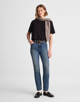 The Petite Jules Slim-Straight Jean CONCHO WASH