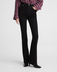 The Stretch Flare Jean BLACK RINSE WASH