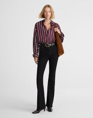 The Stretch Flare Jean BLACK RINSE WASH