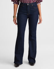 The Curvy Stretch Flare Jean in Rinse Wash RINSE WASH