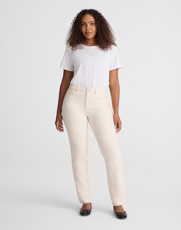 The Curvy Jules Slim-Straight Jean VINTAGE CANVAS