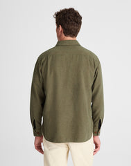 Work Shirt in Herringbone DARK OLIVE HERRINGBONE