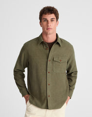 Work Shirt in Herringbone DARK OLIVE HERRINGBONE