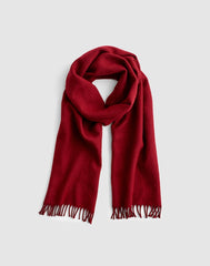 Fringed Wool Scarf GARNET
