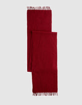Fringed Wool Scarf GARNET