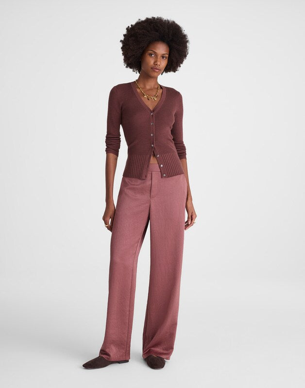 The Easy Pull-On Pant in Satin BURNT SOIL