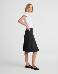 Pleated Midi Skirt DARK GREY