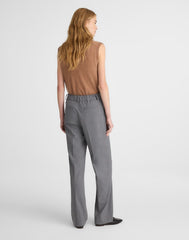 Slouchy Straight Pants in Brushed Twill LIGHT GREY