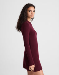 Sweater Mini Dress DARK POMEGRANATE