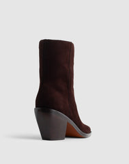 The Idris Side-Zip Ankle Boot COFFEE BEAN