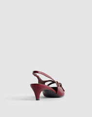 The Emilie Crisscross Slingback Pump CABERNET
