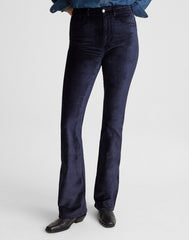 The Stretch Flare Pant in Velvet CLASSIC NAVY
