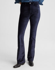 The Stretch Flare Pant in Velvet CLASSIC NAVY